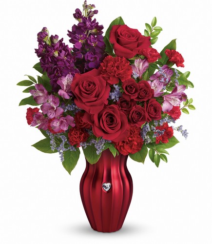 Shining Heart Bouquet<b> from Flowers All Over.com 